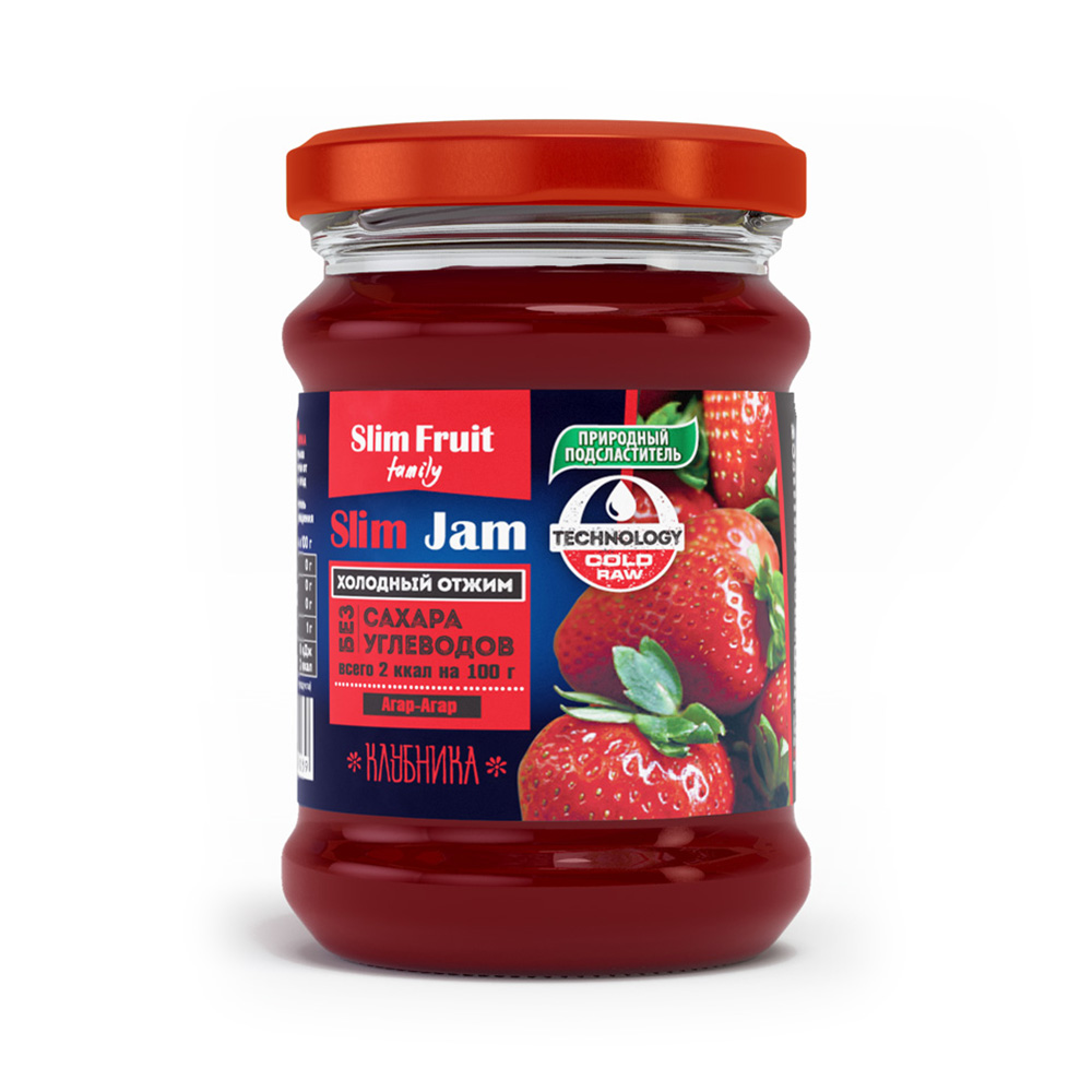 

Низкокалорийный джем Slim Fruit "Slim Jam | Клубника", 250 мл