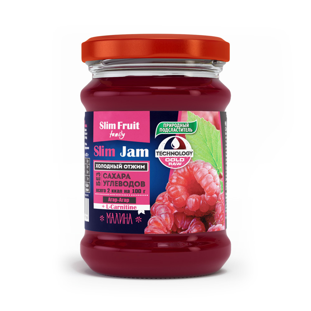 

Низкокалорийный джем Slim Fruit "Slim Jam | Малина", с L- карнитином, 250 мл