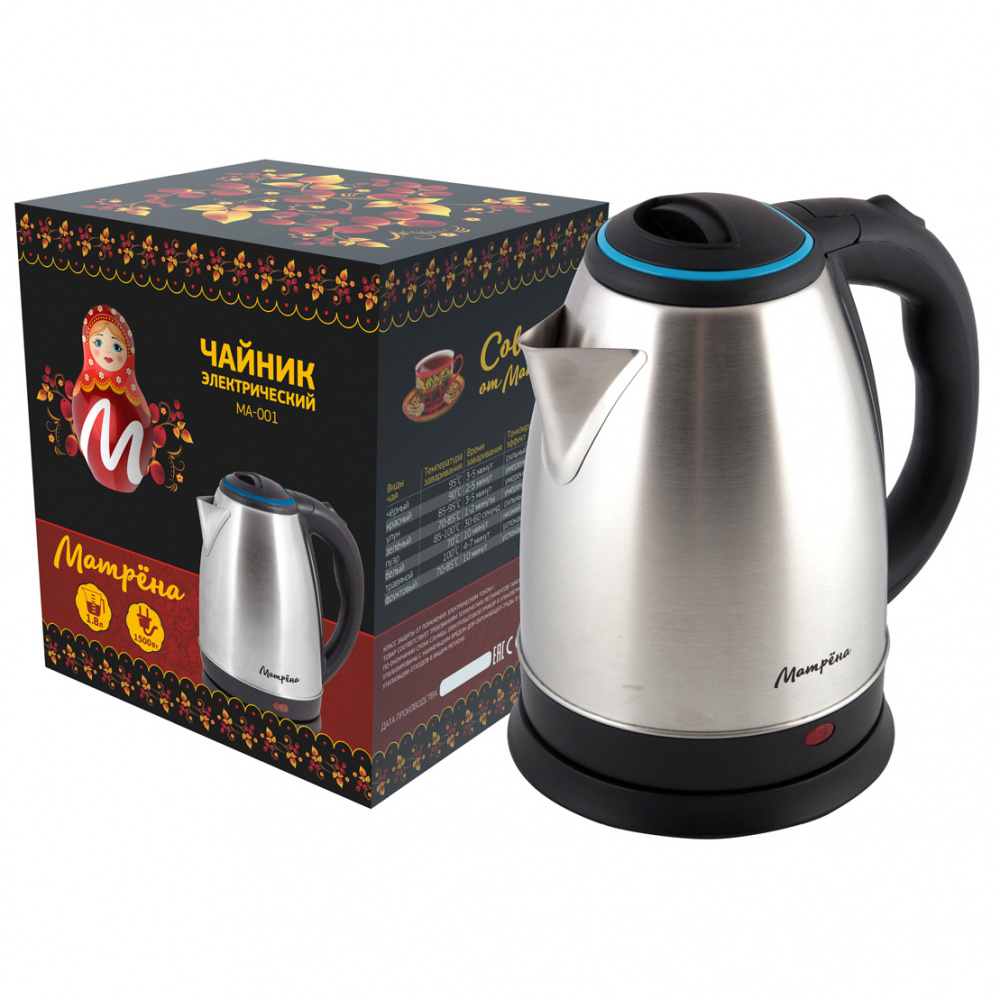 Чайник электрический Матрёна MA-001 18 л 1500 Вт голубая крышка 105000₽
