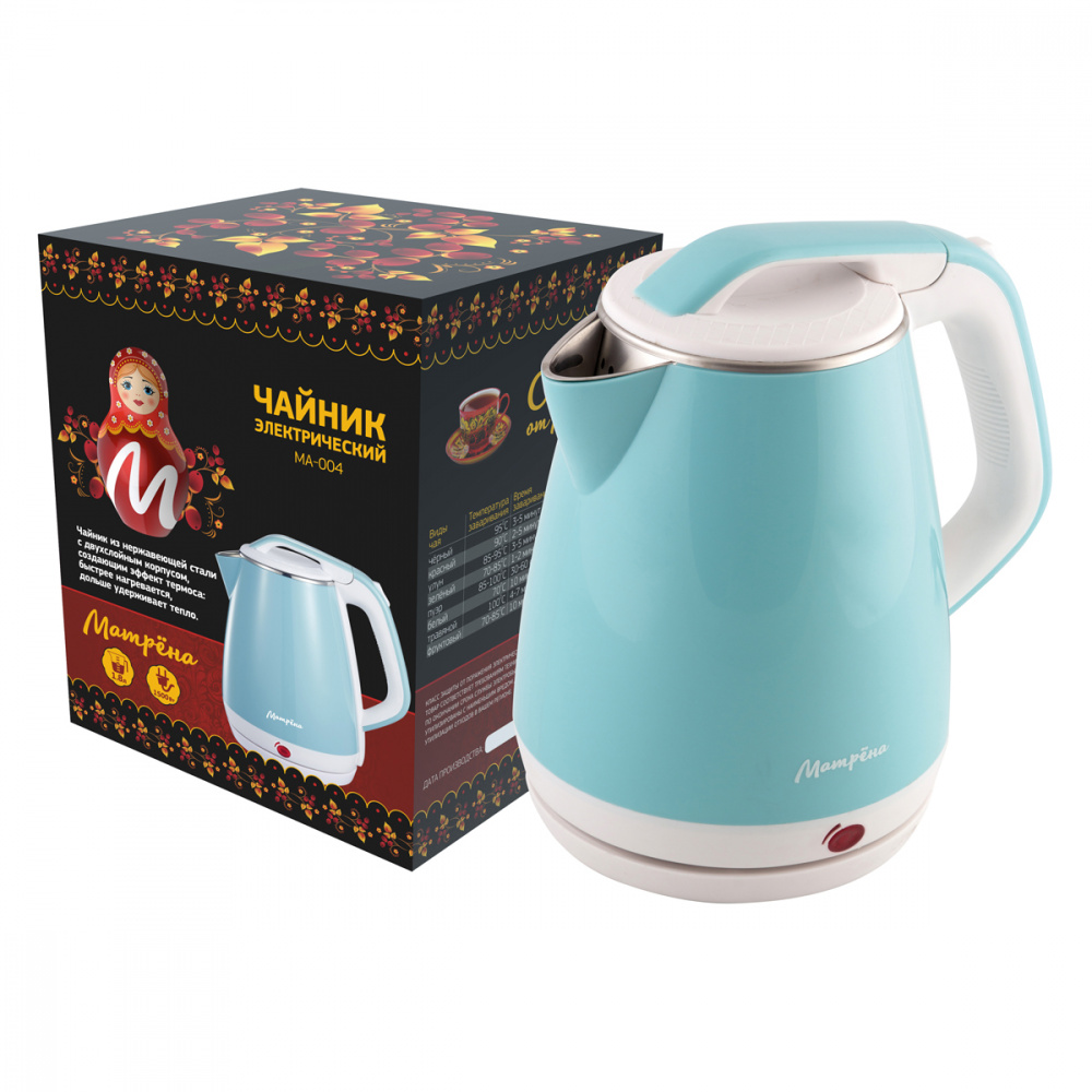 Чайник электрический Матрёна MA-004 18 л 1500 Вт голубой 119700₽