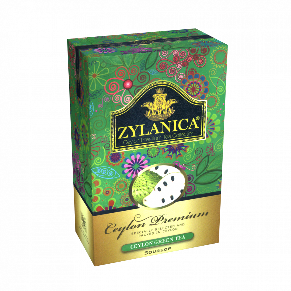 Чай Zylanica Ceylon Premium, зелёный листовой с саусепом, 100 г