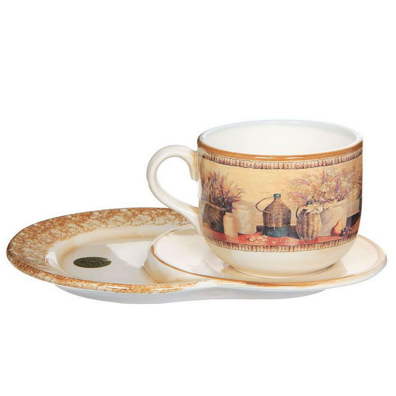 Чашка на блюдце-подносе LCS 