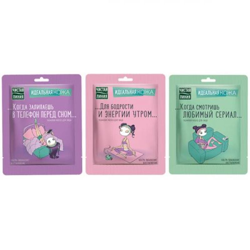 Тканевая маска для лица Чистая линия 