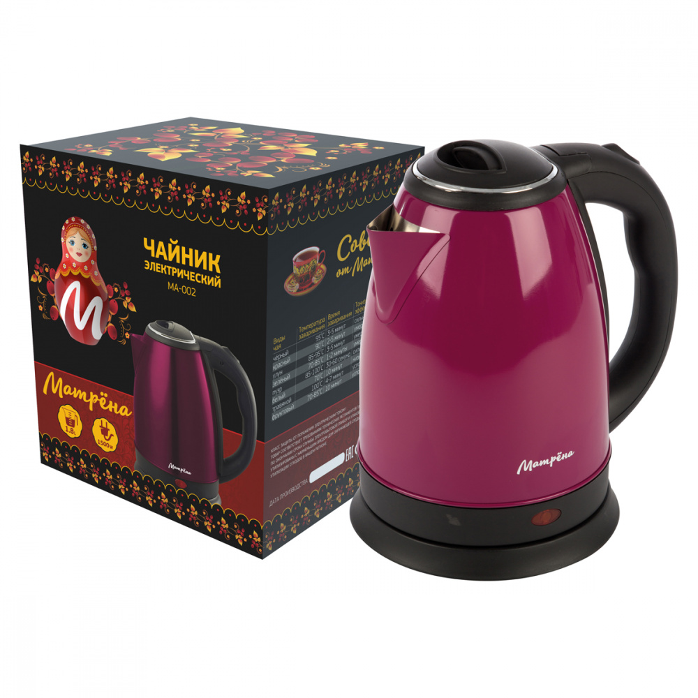 Чайник электрический Матрёна MA-002 18 л 1500 Вт бордовый 138900₽
