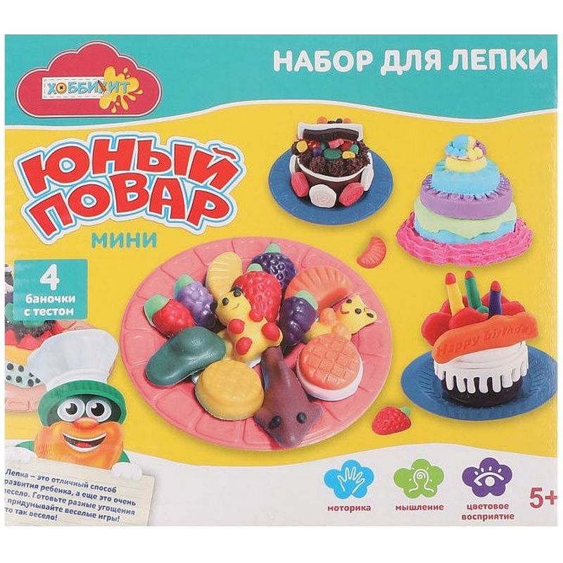 

Набор для лепки Хоббихит "Юный повар мини | Кулинария", 8 предметов