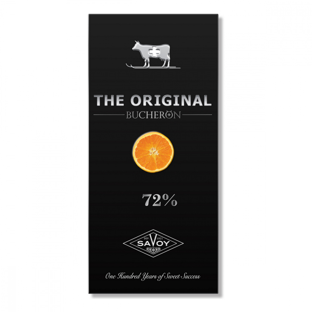 Шоколад Bucheron The Original, горький 72% , с кусочками апельсина, 100 г