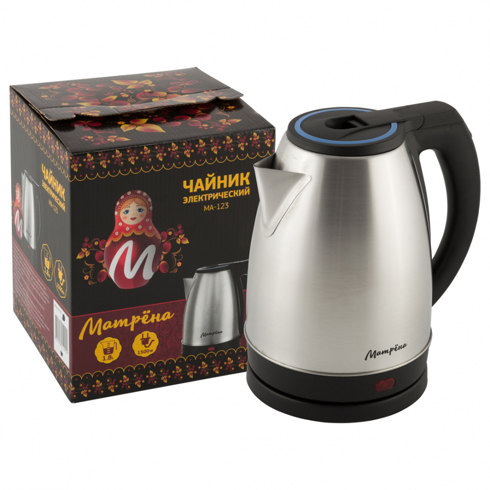Чайник электрический Матрёна MA-123 18 л 1500 Вт голубая ручка 121000₽