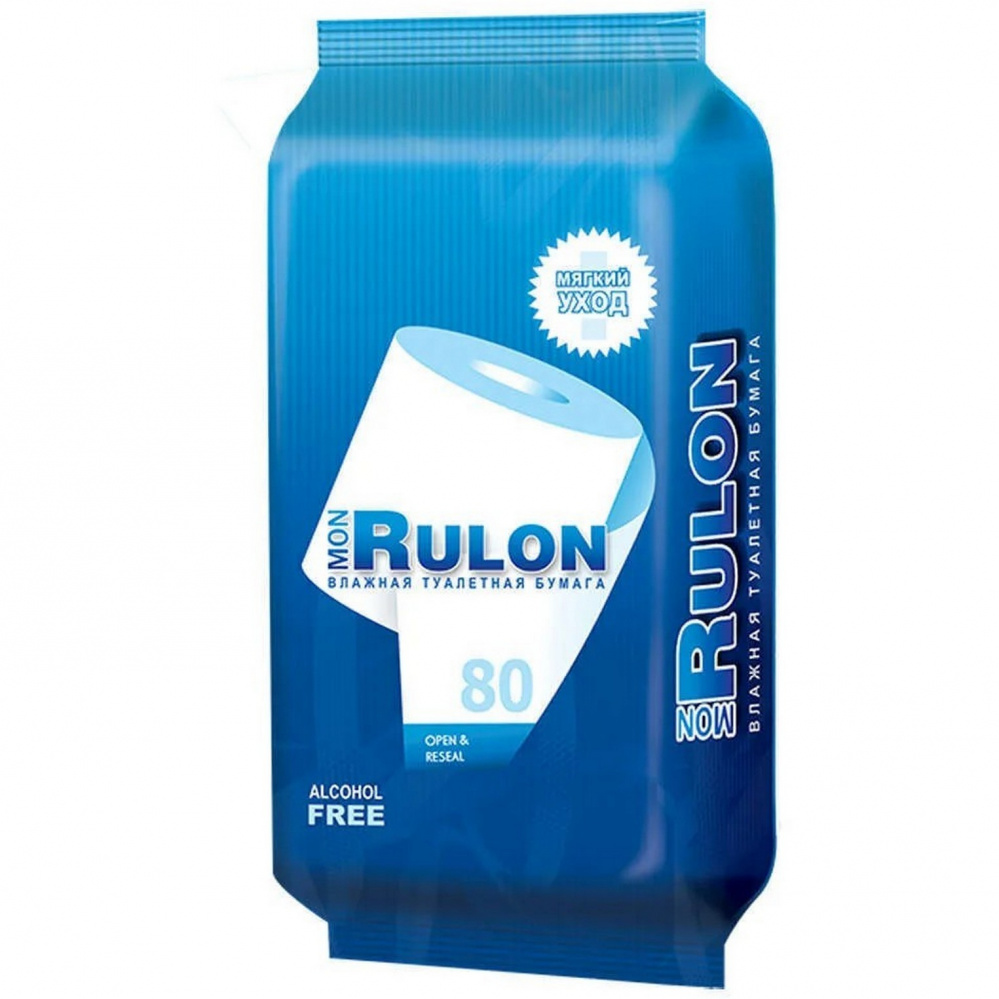 Влажная туалетная бумага Mon Rulon, 80 листов