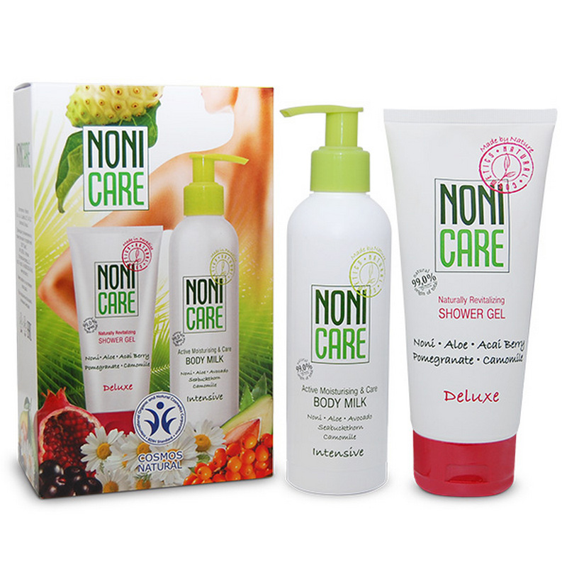 Косметический набор Nonicare, молочко для тела 200 мл, гель для душа, 200 мл